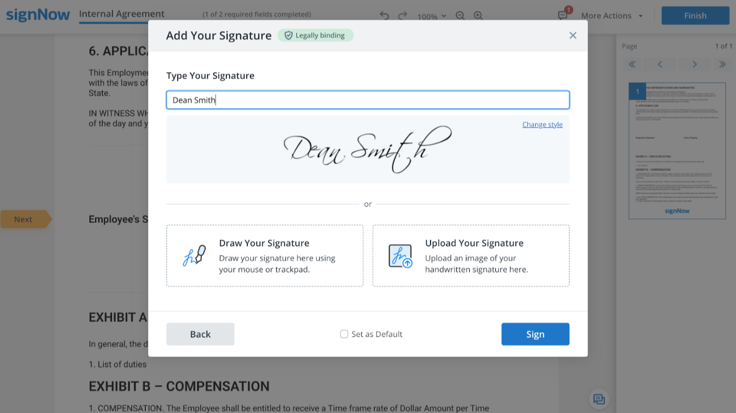 Let clients sign anytime, anywhere